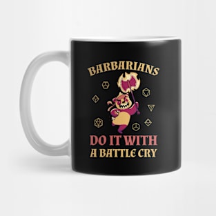 Kawaii Barbarians Do It With a Battle Cry, DnD Barbarian Class Mug